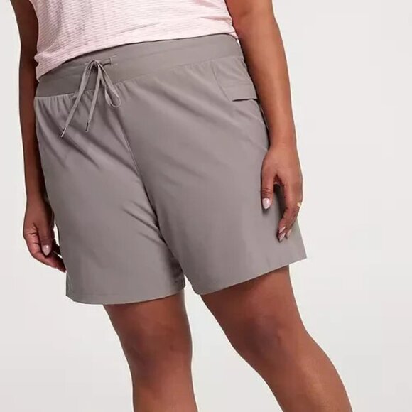 CALIA Women's Truelight Cargo Bermuda Short Elastic Wasit Pockets Gray Small - Picture 2 of 16